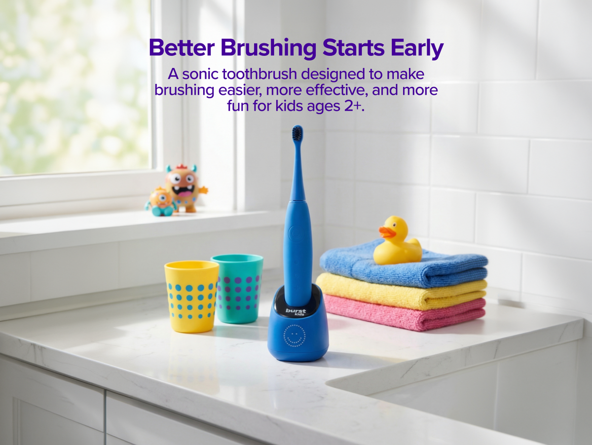 Color: Blue; kids sonic toothbrush
