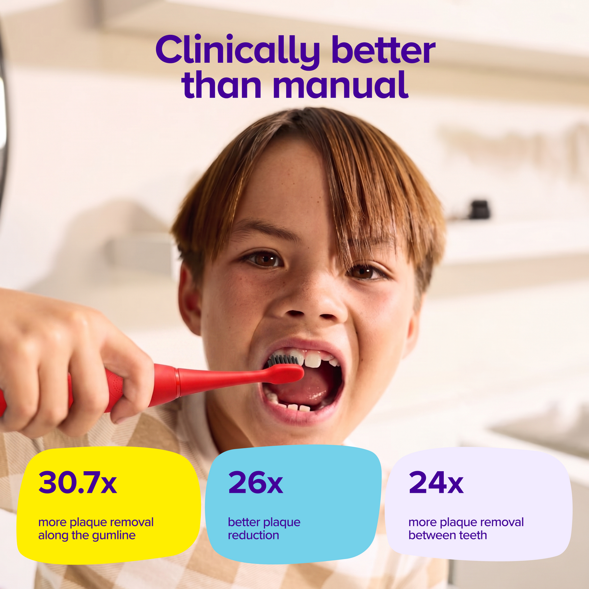 MAGNA-TILES x Burst Kids Sonic Toothbrush Set, Red