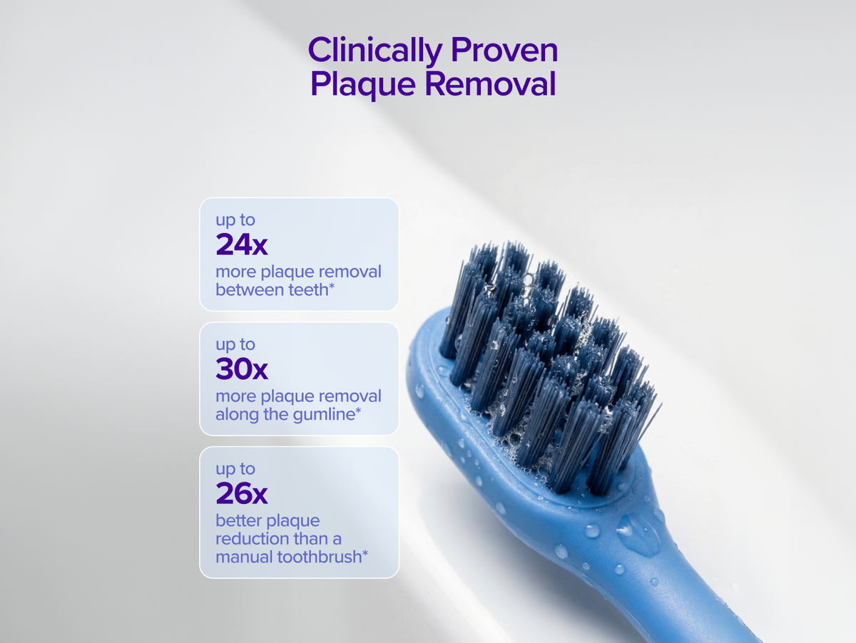Color: Blue; kids sonic toothbrush