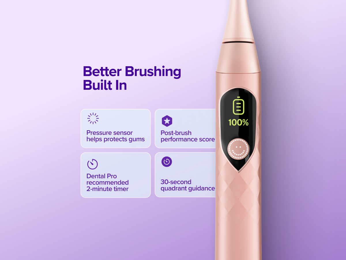 Color: Rose Gold; Sonic Toothbrush
