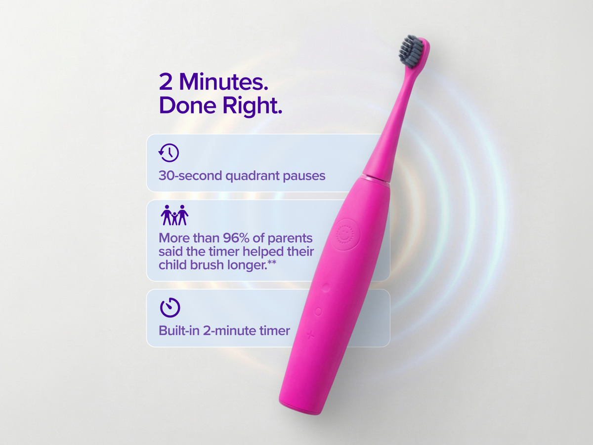 Color: Pink; kids sonic toothbrush