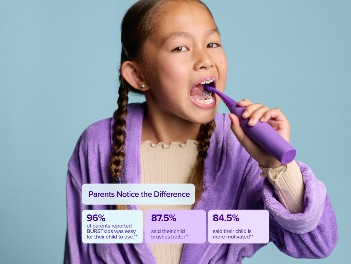 Color: Purple; kids sonic toothbrush