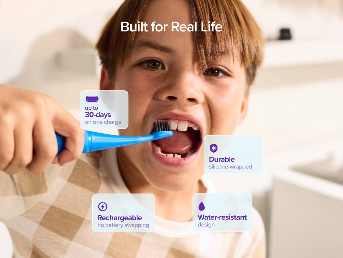Color: Blue; kids sonic toothbrush