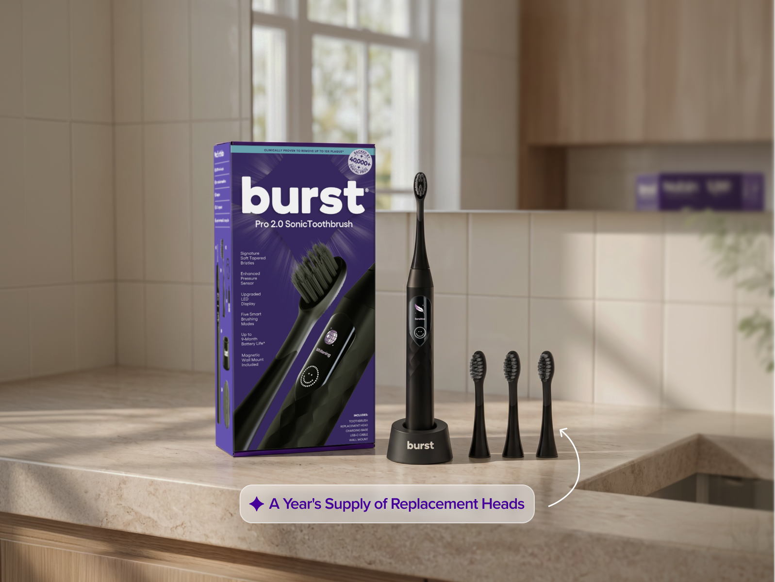 Color: Black; Sonic Toothbrush;hero:onetime