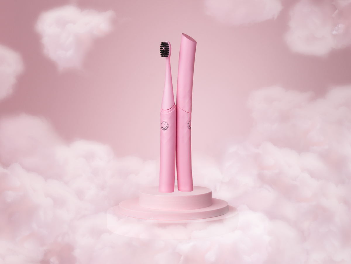 Color: Blush Pink; Travel Toothbrush