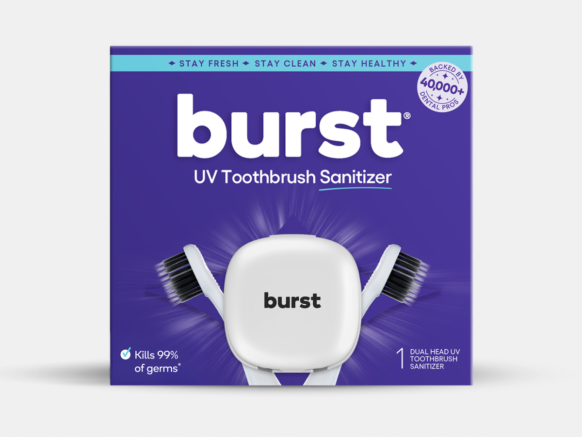 Color: White; toothbrush sanitizer
