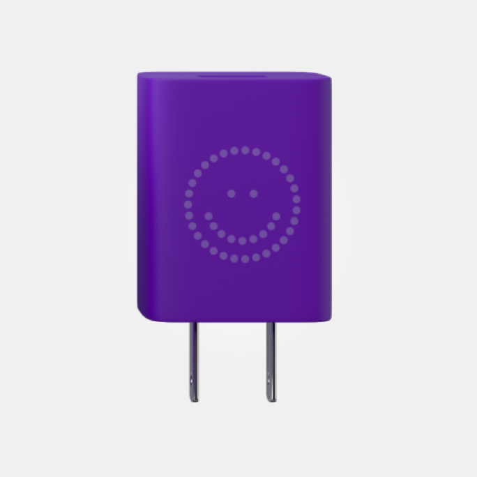 Color : Purple; Kids Wall Adapter Plug