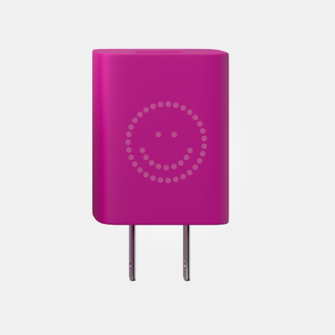 Kids Wall Adapter Plug, Pink