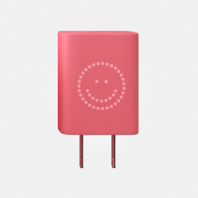 Kids Wall Adapter Plug, Light pink