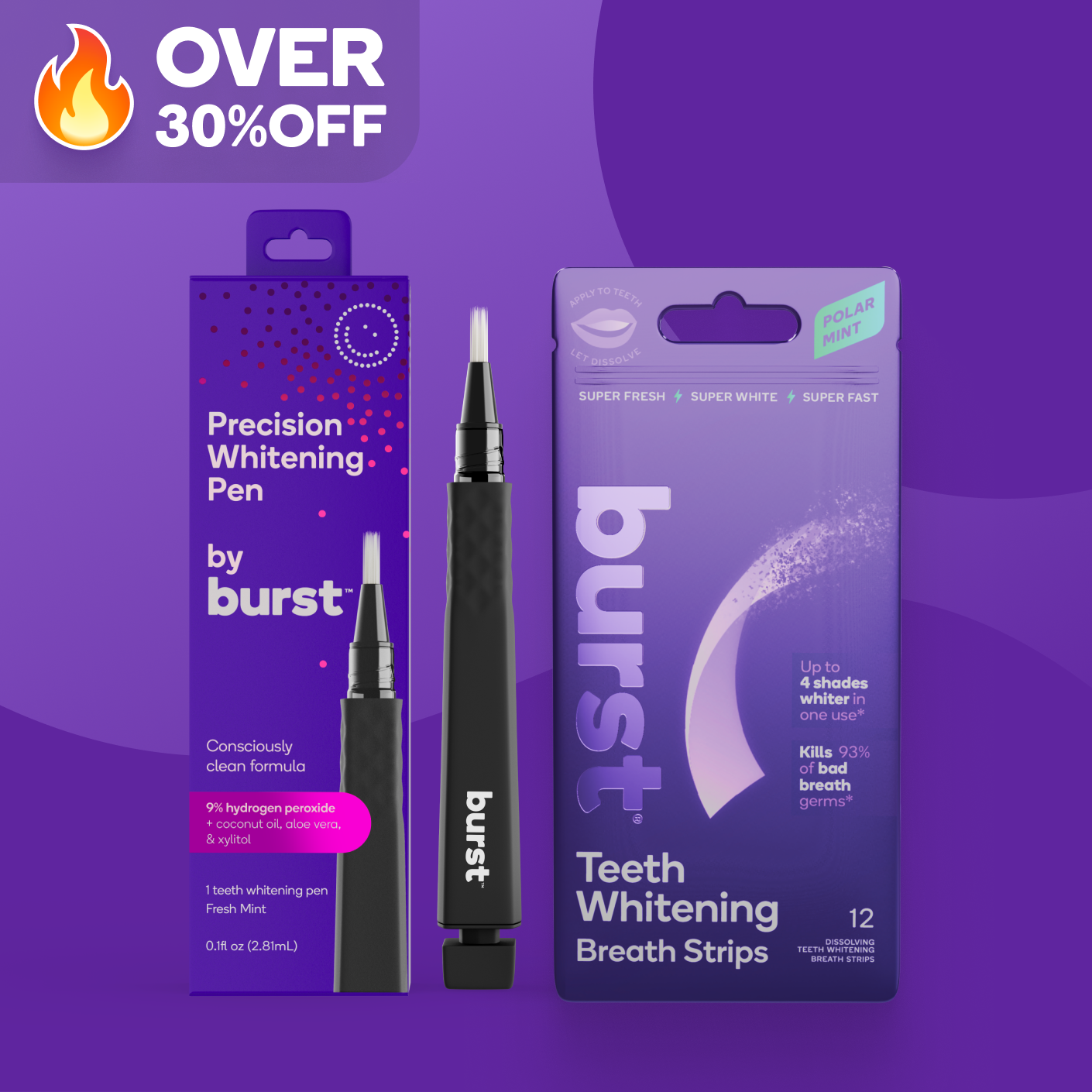 Pen and Teeth Whitening Breath Strips