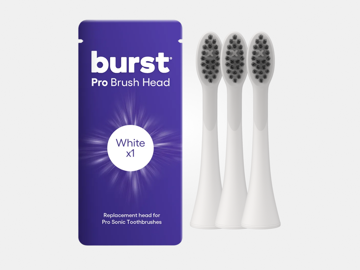 Color: White; replacement toothbrush heads