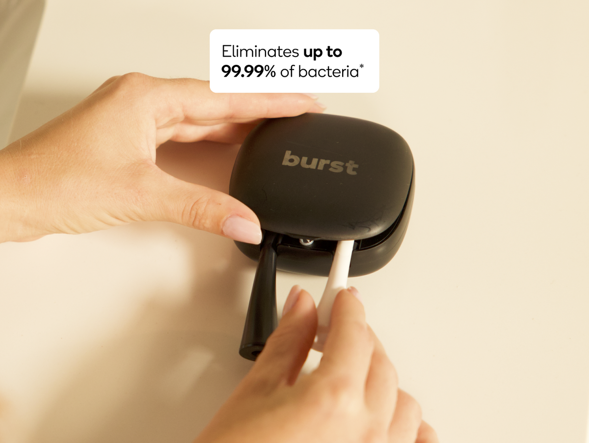 Color: Black; toothbrush sanitizer