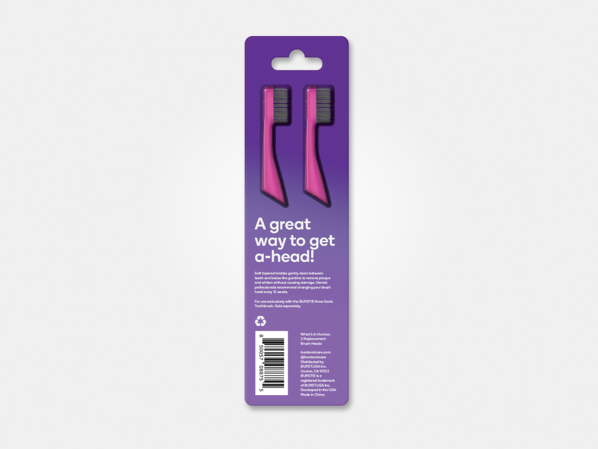 replacement toothbrush heads, Cosmic Pink