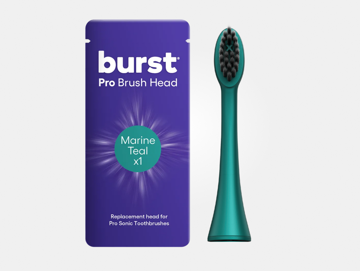 Color: Marine Teal; replacement toothbrush heads