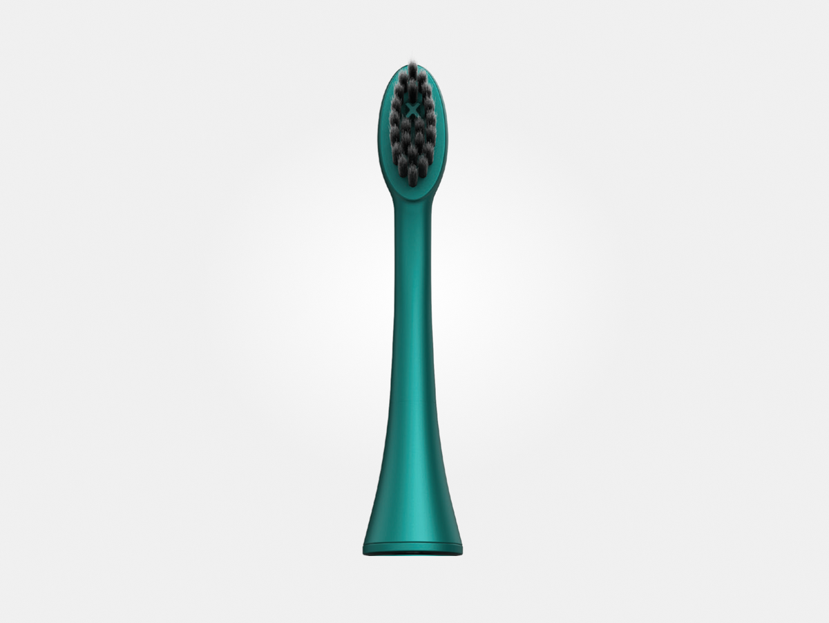 Color: Marine Teal; replacement toothbrush heads