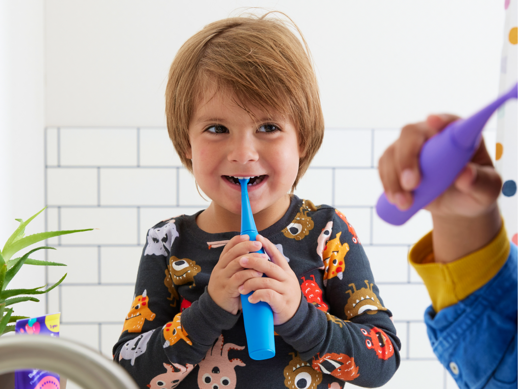 Color: Blue; kids sonic toothbrush