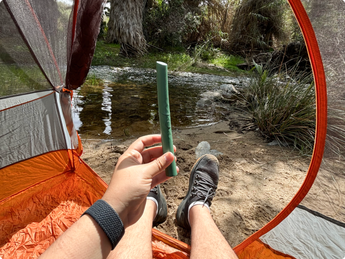 Color: Forest Green; Travel Toothbrush