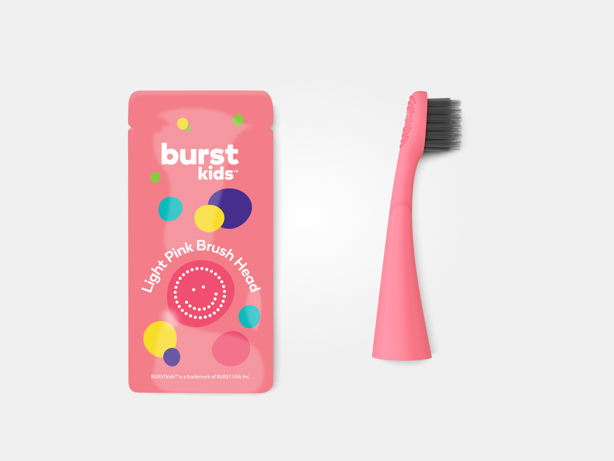Color: Light Pink; kids replacement toothbrush heads