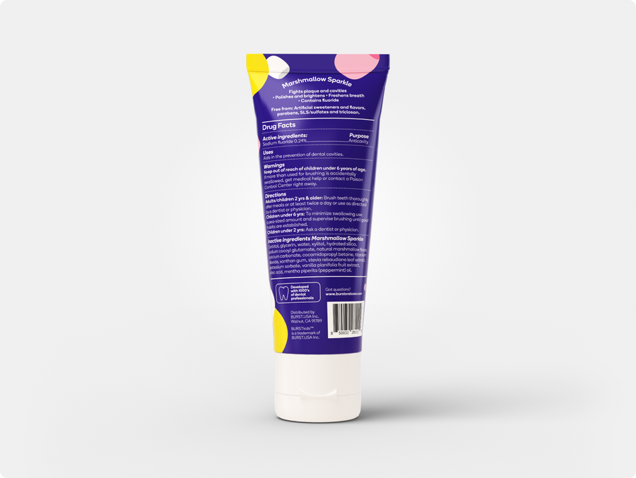Kids Toothpaste with Delicious Marshmallow Flavor & Care