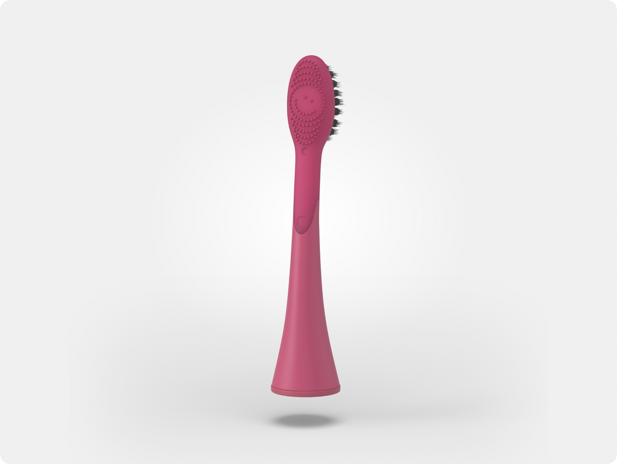 Color: Berry; Replacement toothbrush heads