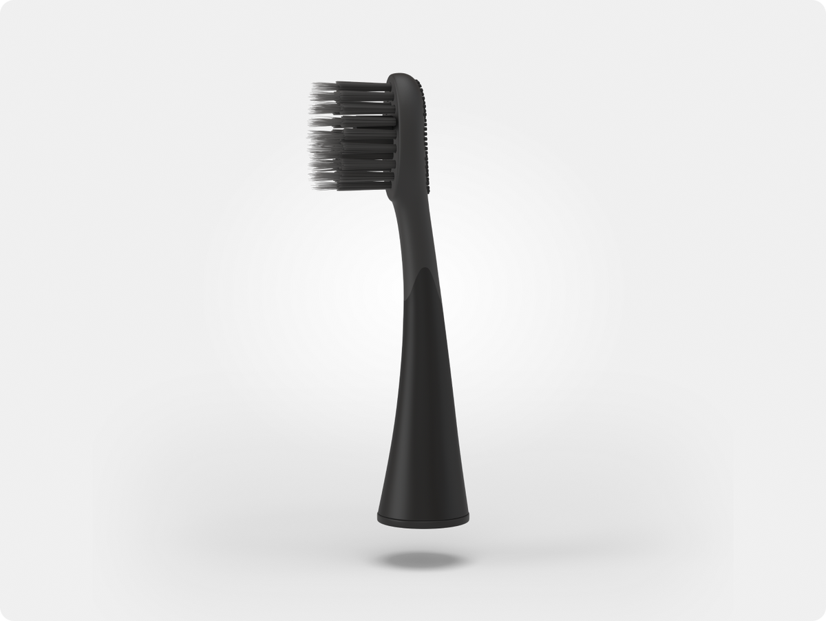 Color: Black; Replacement toothbrush heads