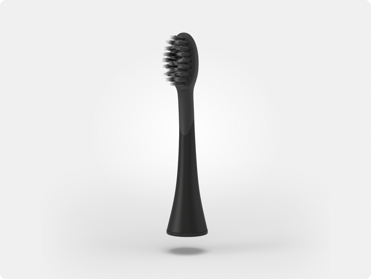 Color: Black; Replacement toothbrush heads