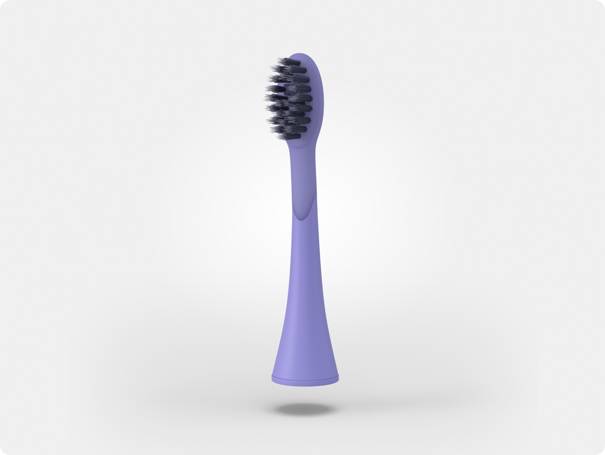 Color: Lavender; Replacement toothbrush heads