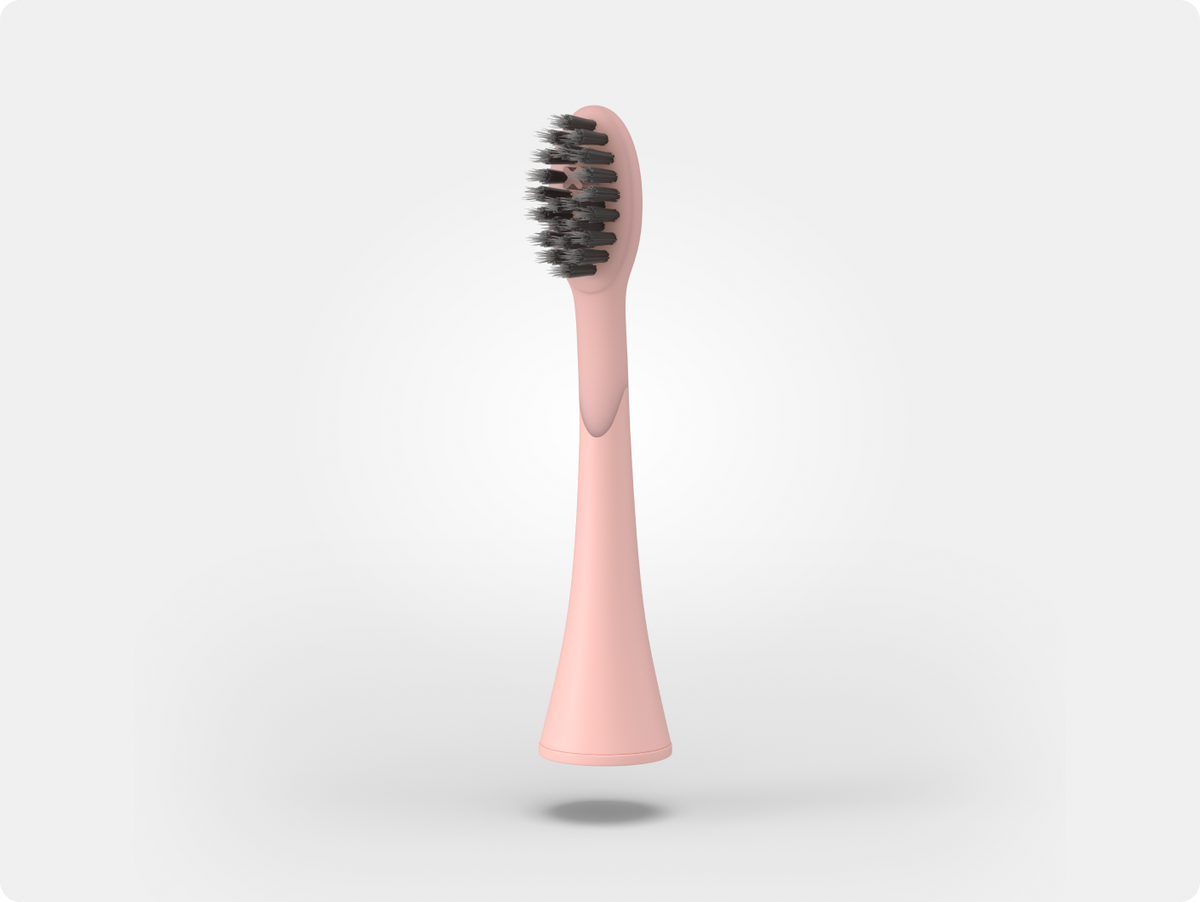 Color: Rose Gold; replacement toothbrush heads