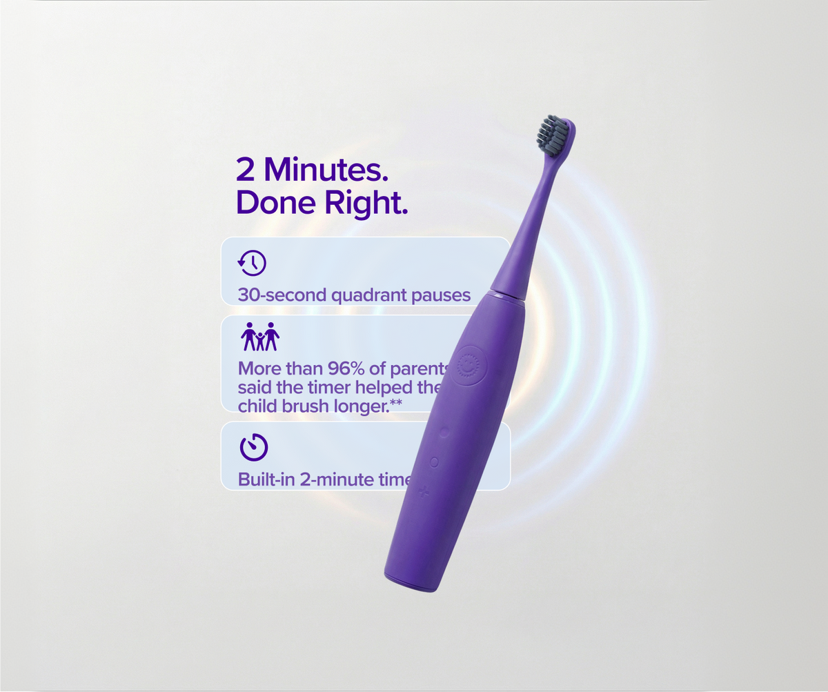 Color: Purple; kids sonic toothbrush