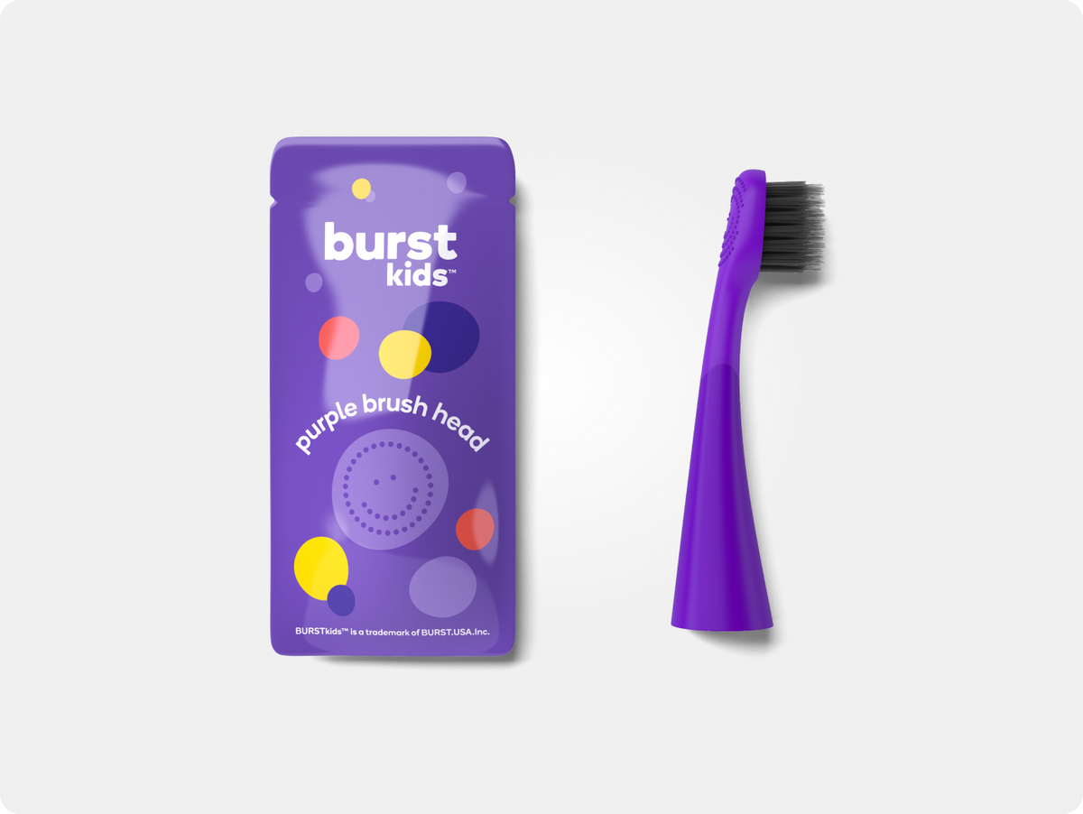 Color: Purple; kids replacement toothbrush heads