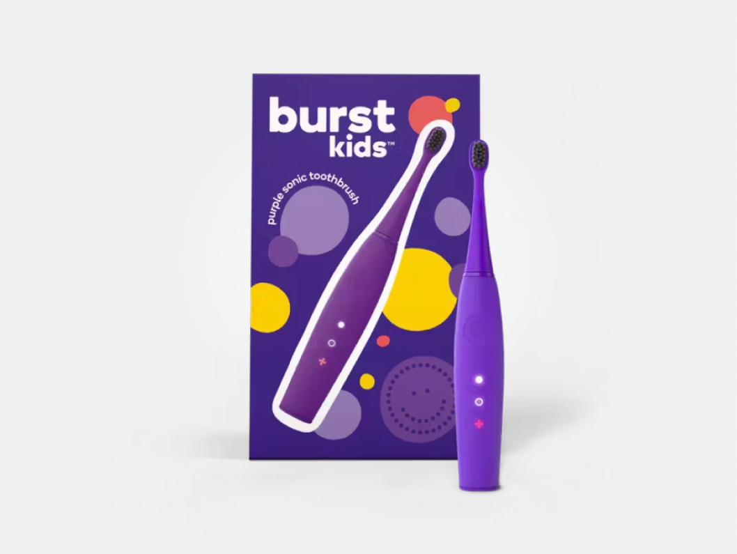 Color: Purple; kids sonic toothbrush